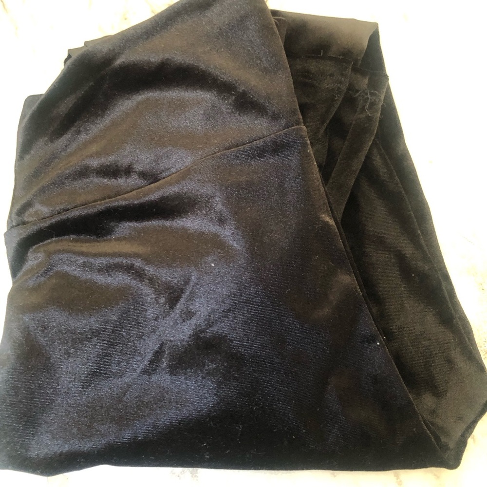 Source Unknown Black Velvet Leggings